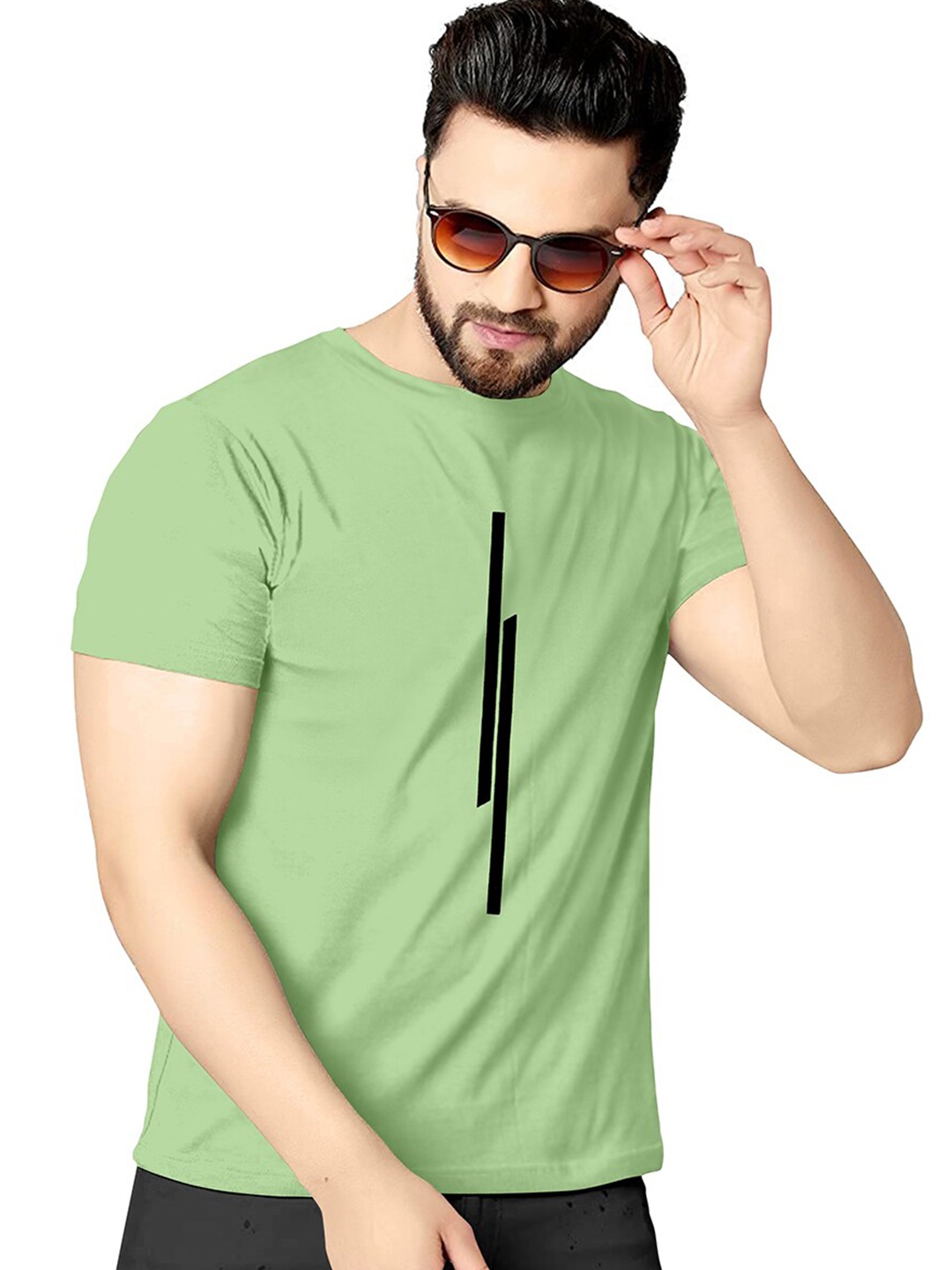 

KAJARU Men Olive Green Printed T-shirt