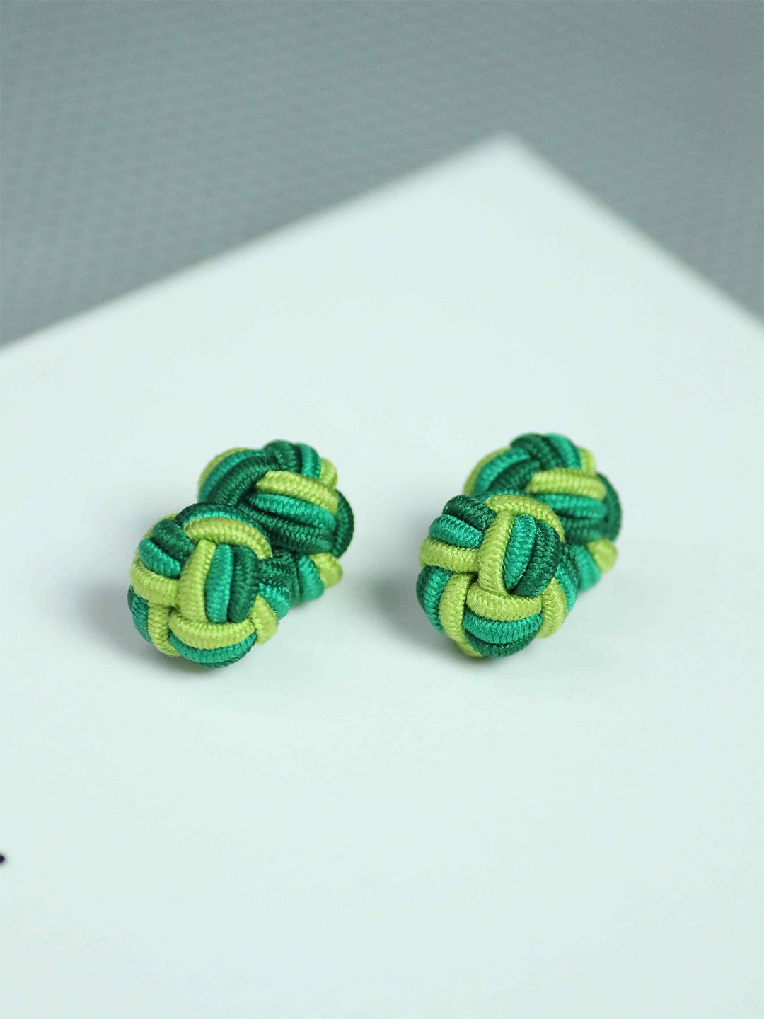 

Tossido Green Tossido Fabric Cufflink