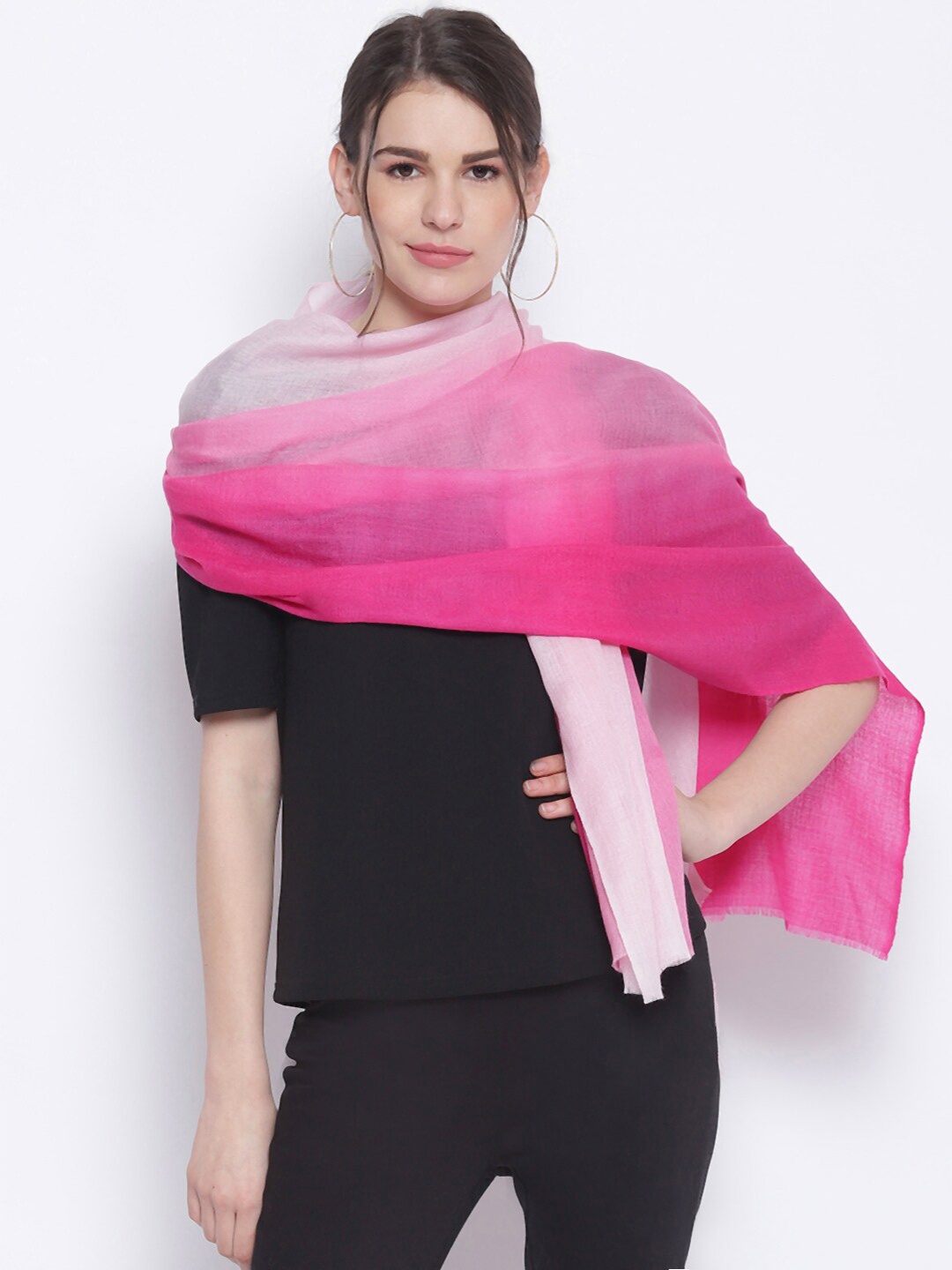 

Tossido Women Pink & White Stole