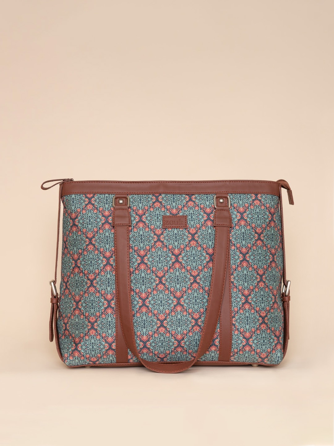 

ZOUK Teal Ethnic Motifs Print Laptop Sling Bag