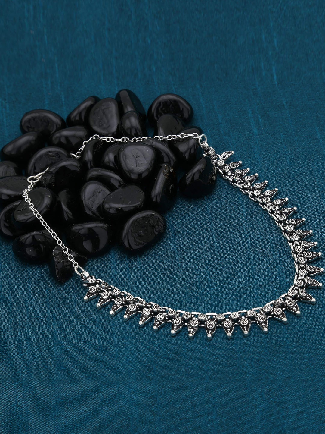 

Krelin Women Silver-Plated German Silver Oxidised Necklace