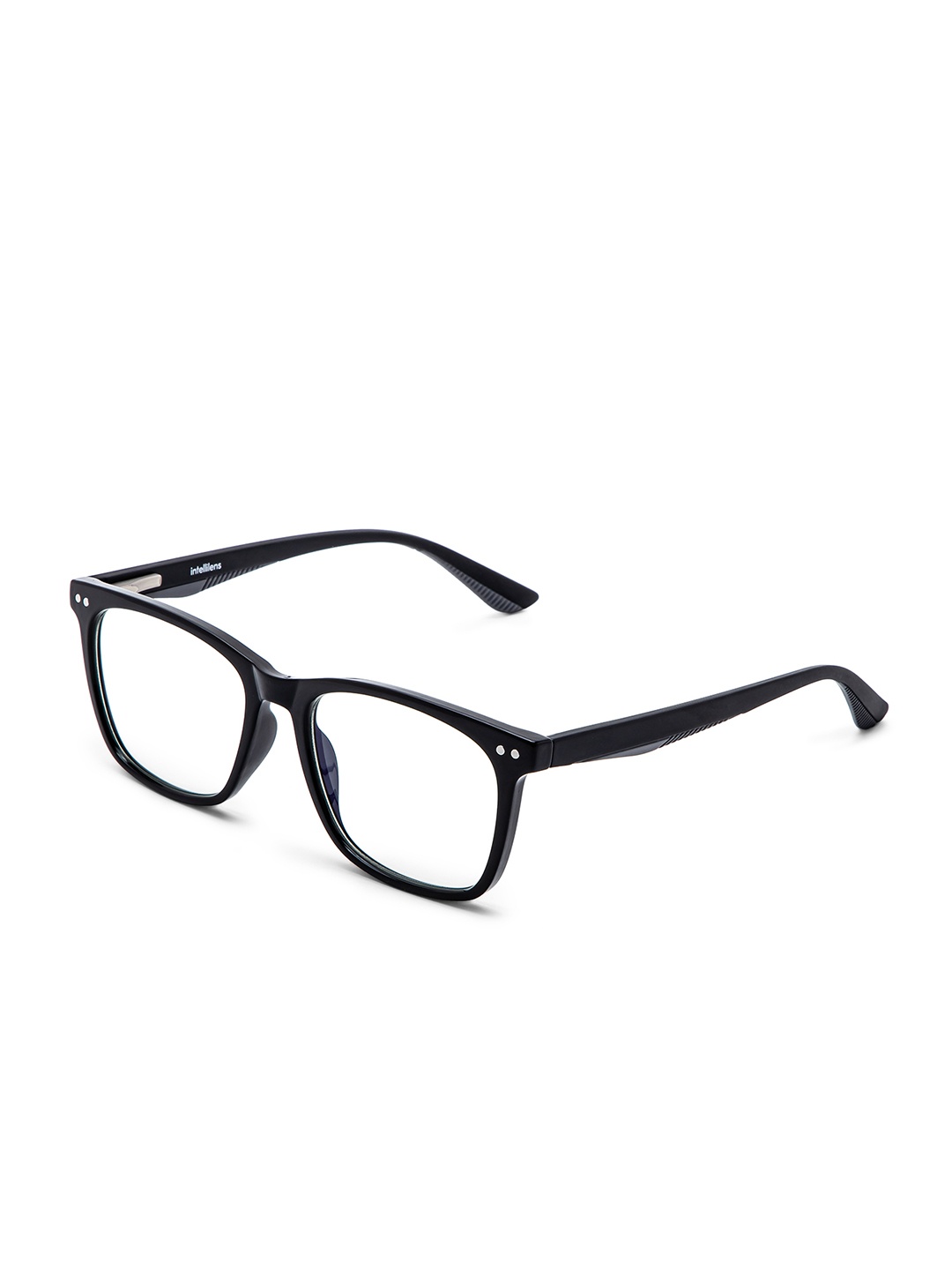 

Intellilens Unisex Transparent & Black Full Rim Square Frames