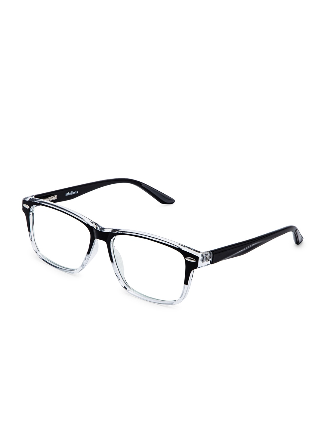 

Intellilens Unisex Transparent & Black Full Rim Square Frames 1000000060880