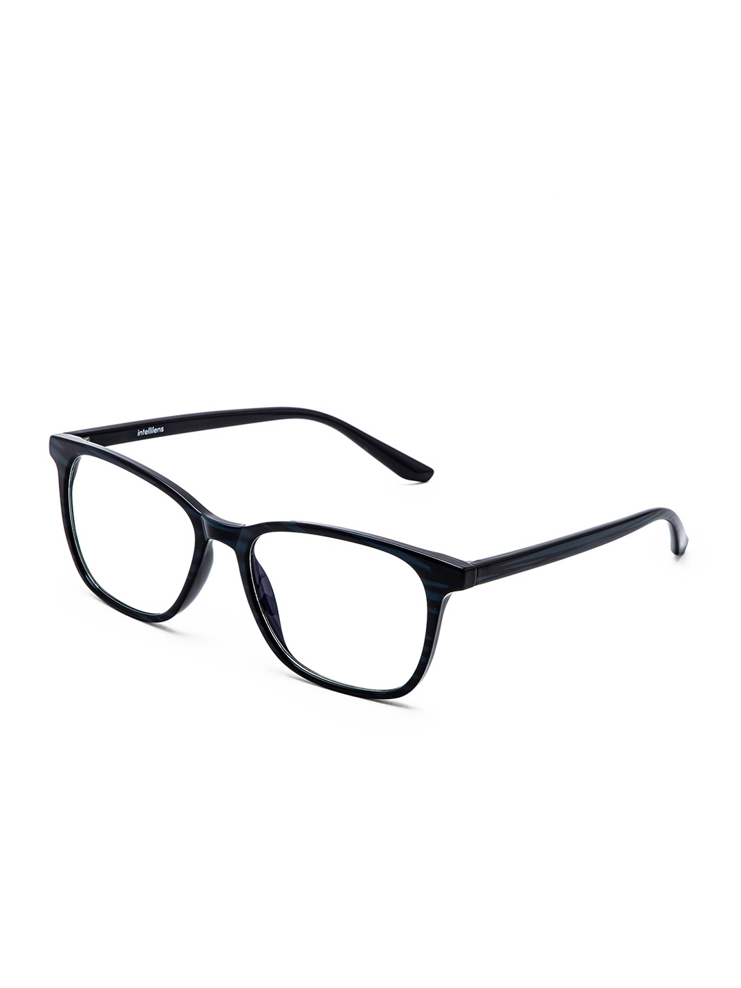 

Intellilens Unisex Transparent & Black Computer Glasses Full Rim Square Frames