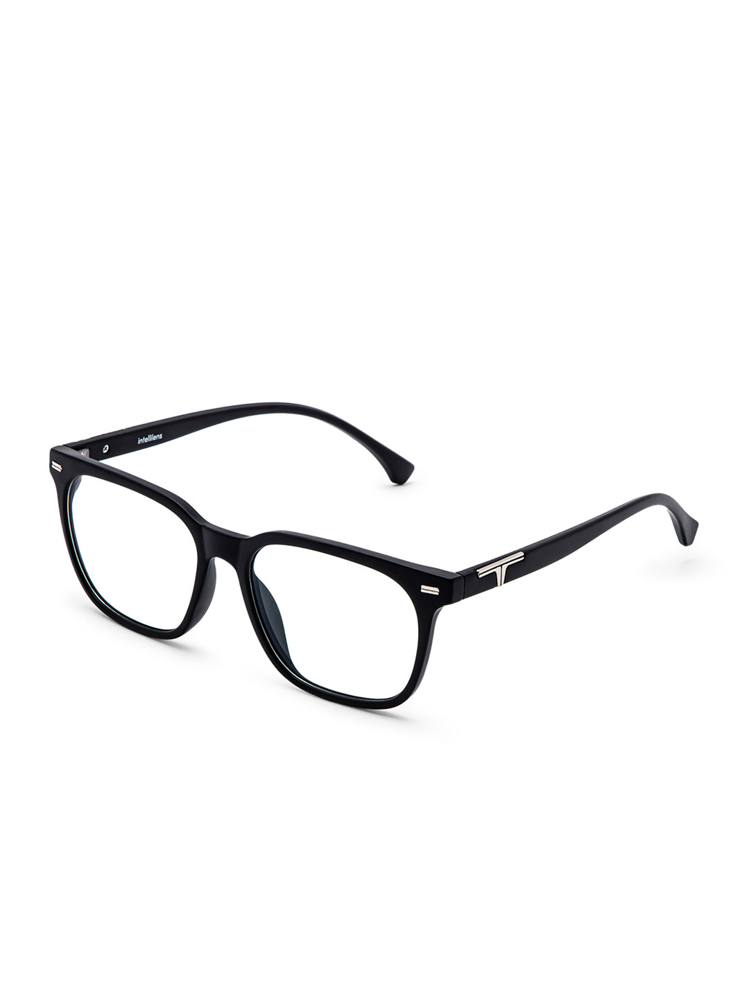 

Intellilens Unisex Transparent & Black Full Rim Square Frames