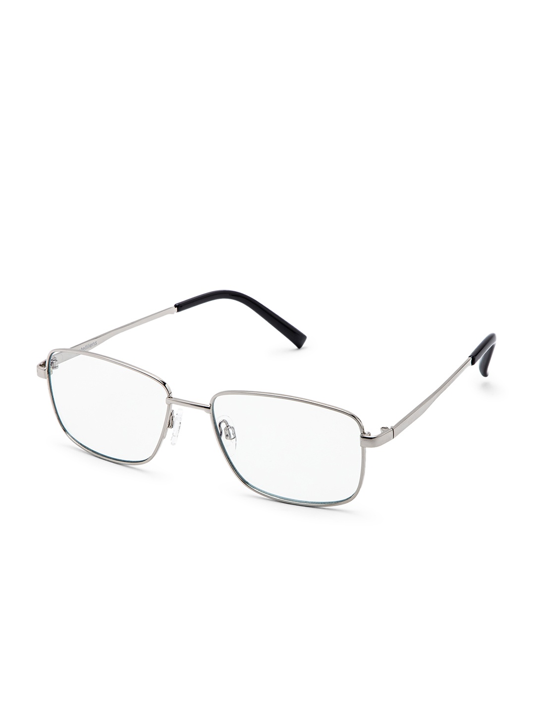 

Intellilens Transparent & Silver Solid Full Rim Square Frames