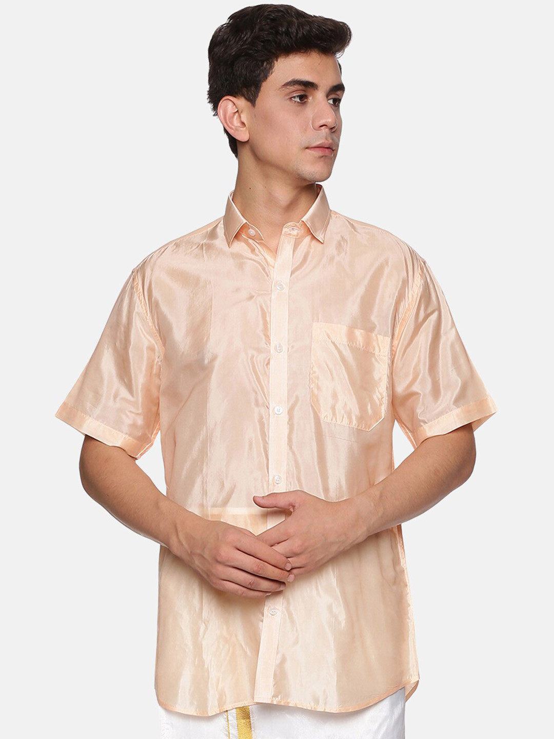 

Sethukrishna Men Orange Standard Casual Shirt