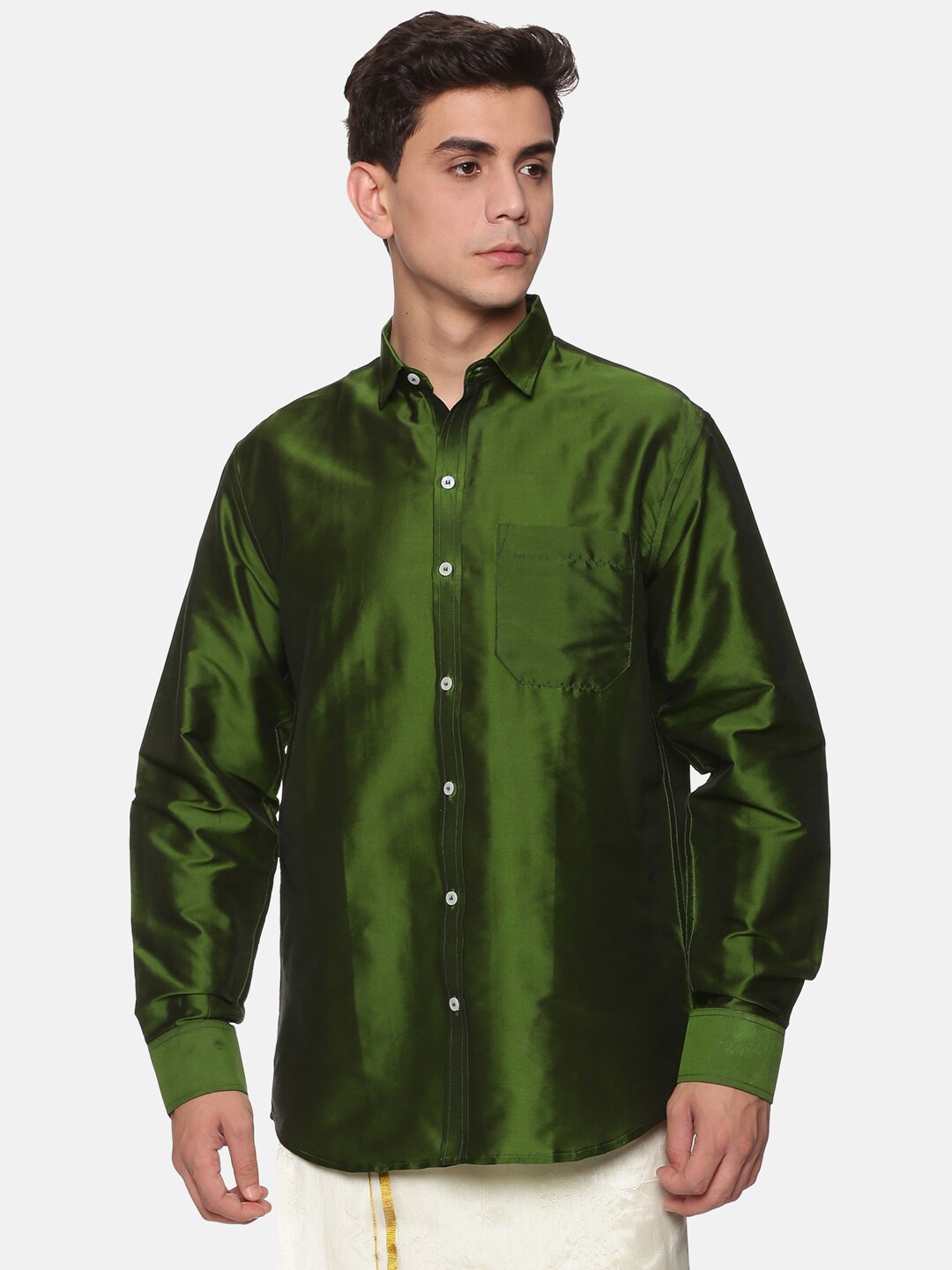 

Sethukrishna Men Green Standard Casual Shirt