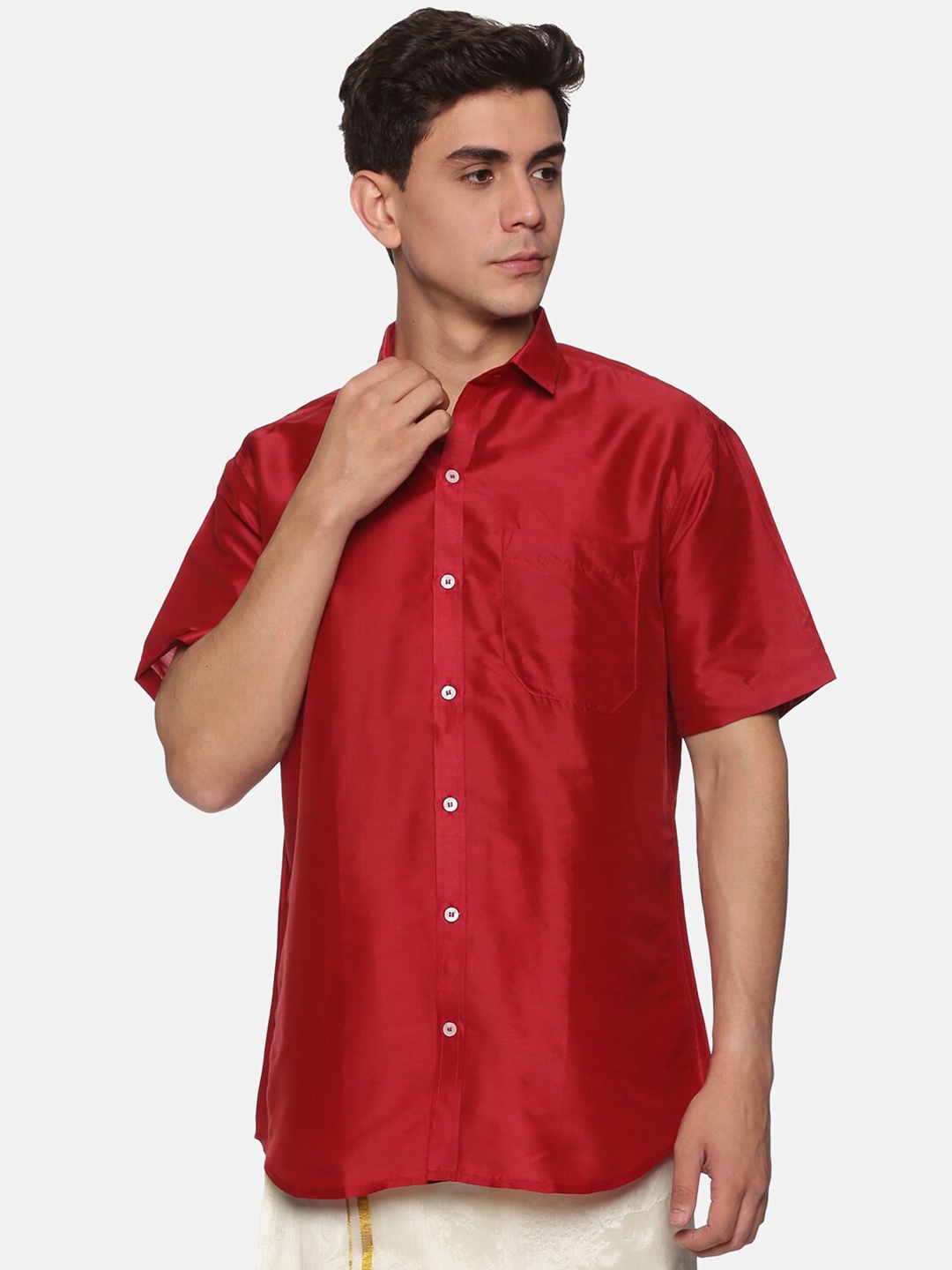 

Sethukrishna Men Maroon Standard Casual Shirt