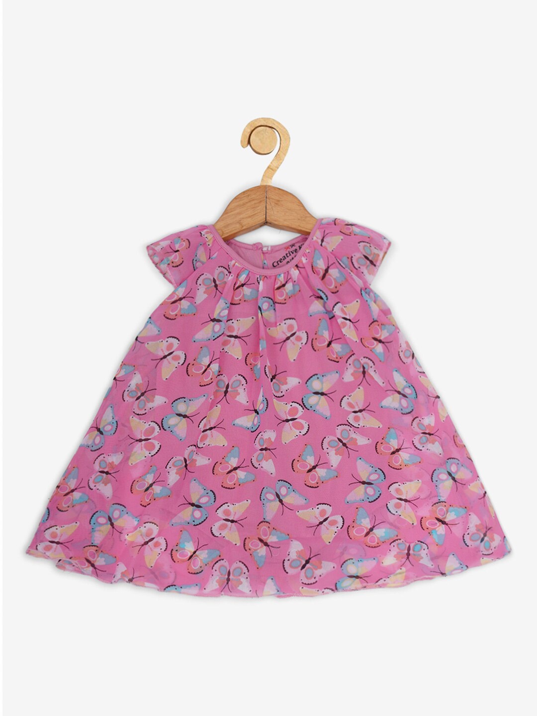 

Creative Kids Girls Pink & Blue Printed Polyester A-Line Dress