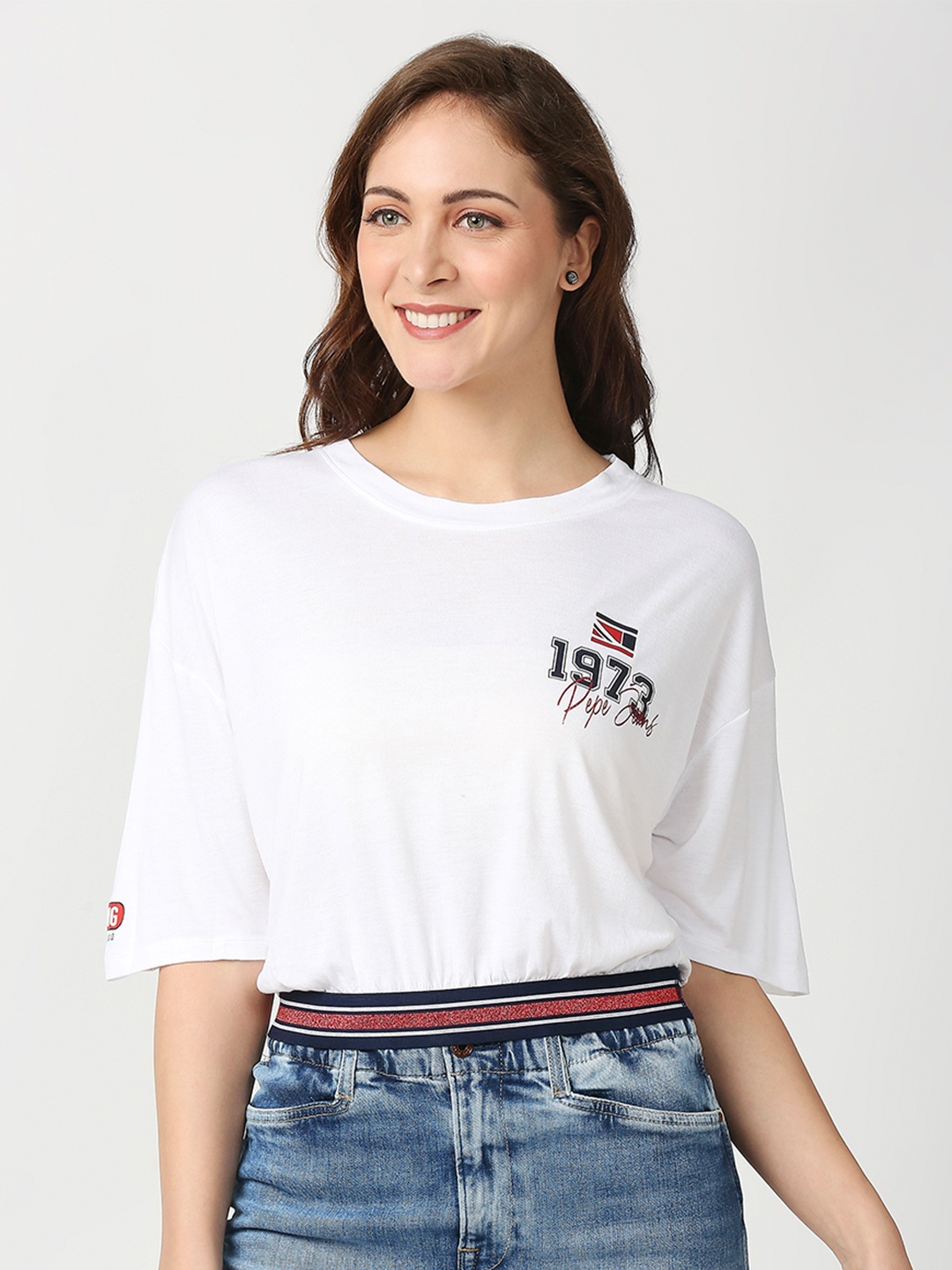 

Pepe Jeans Women Extended Sleeves T-shirt, White