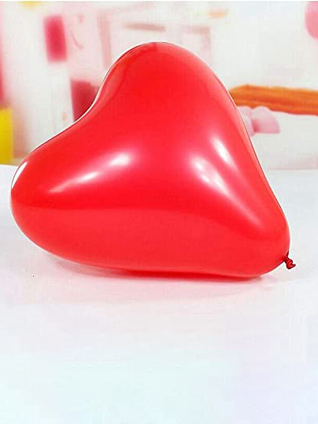

BS AMOR Set Of 100 Heart Shape Balloons For Party Decor, Red