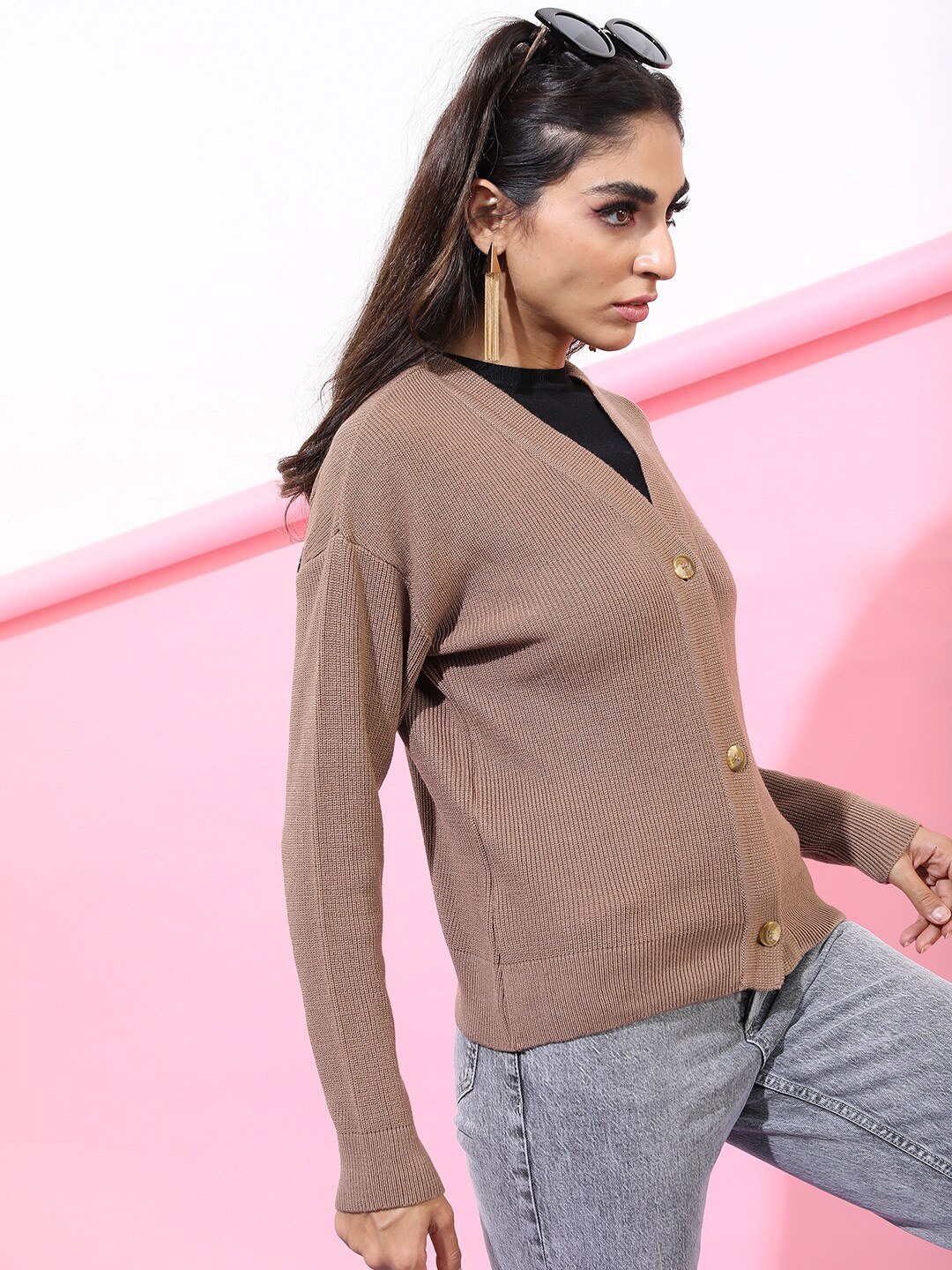 

Tokyo Talkies Women Nude-Coloured Cardigan