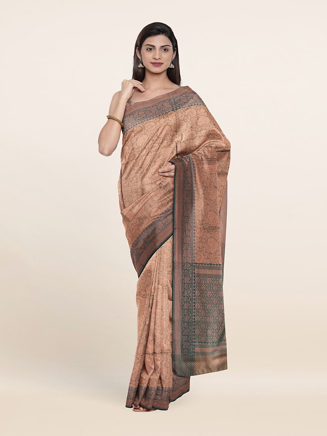 

Pothys Grey & Green Woven Design Zari Art Silk Saree