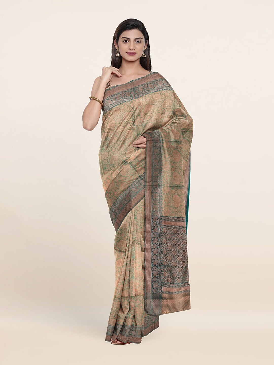 

Pothys Green & Blue Woven Design Zari Art Silk Saree