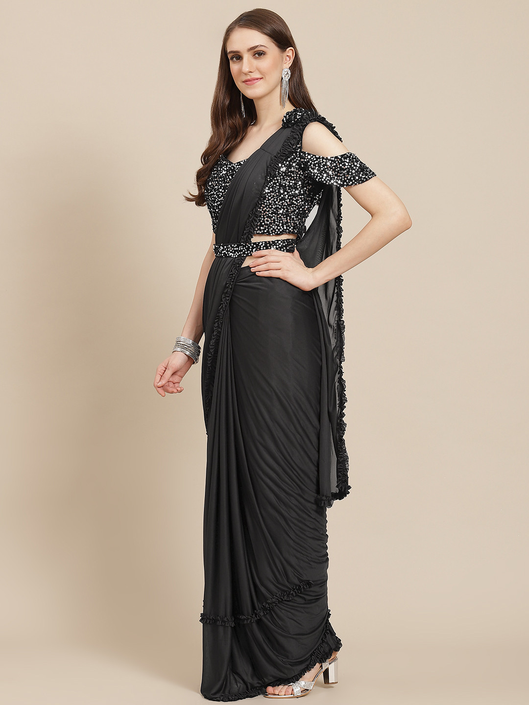 

Grancy Black Ready to Wear Saree