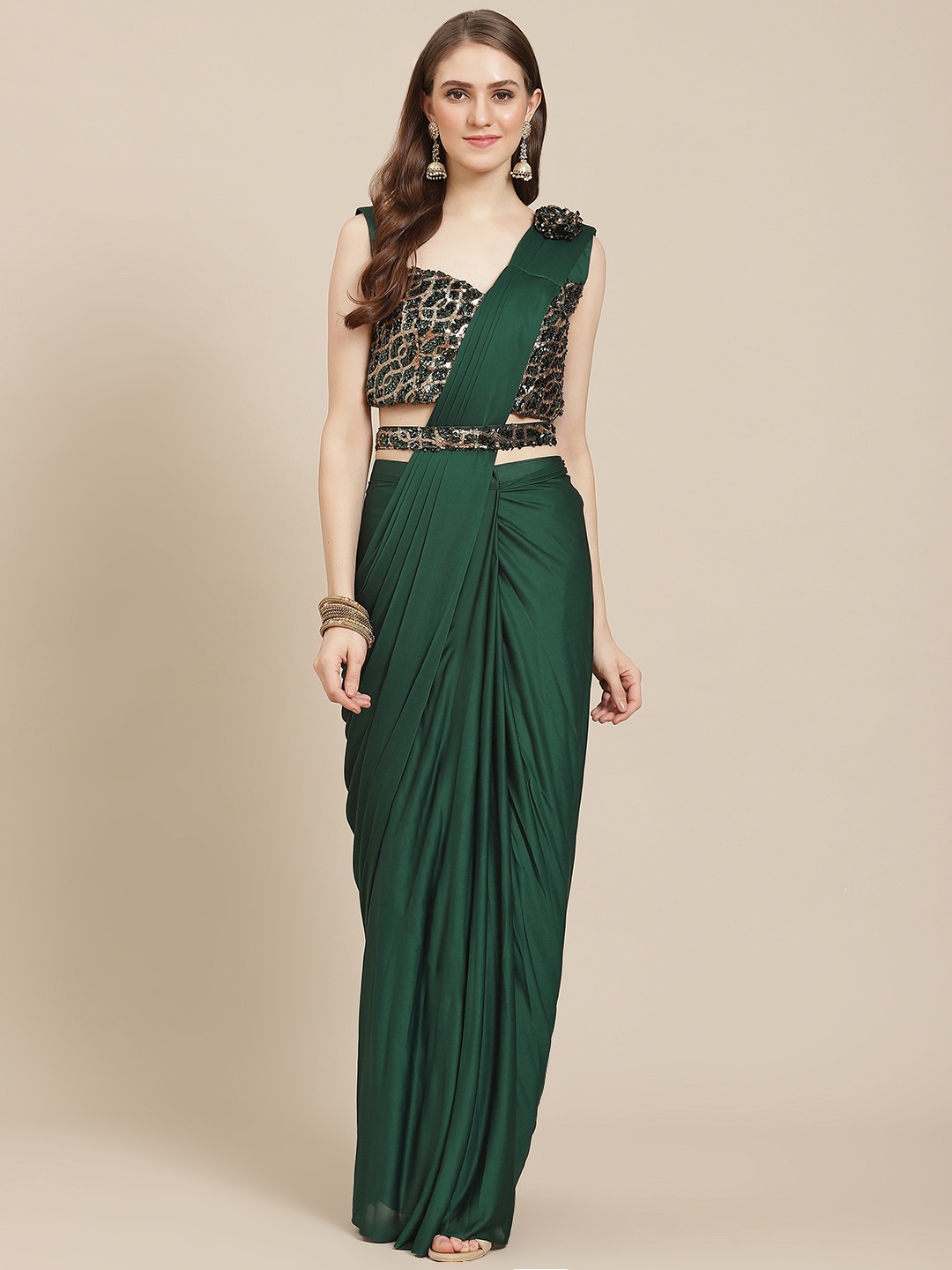 

Grancy Green Ready to Wear Saree