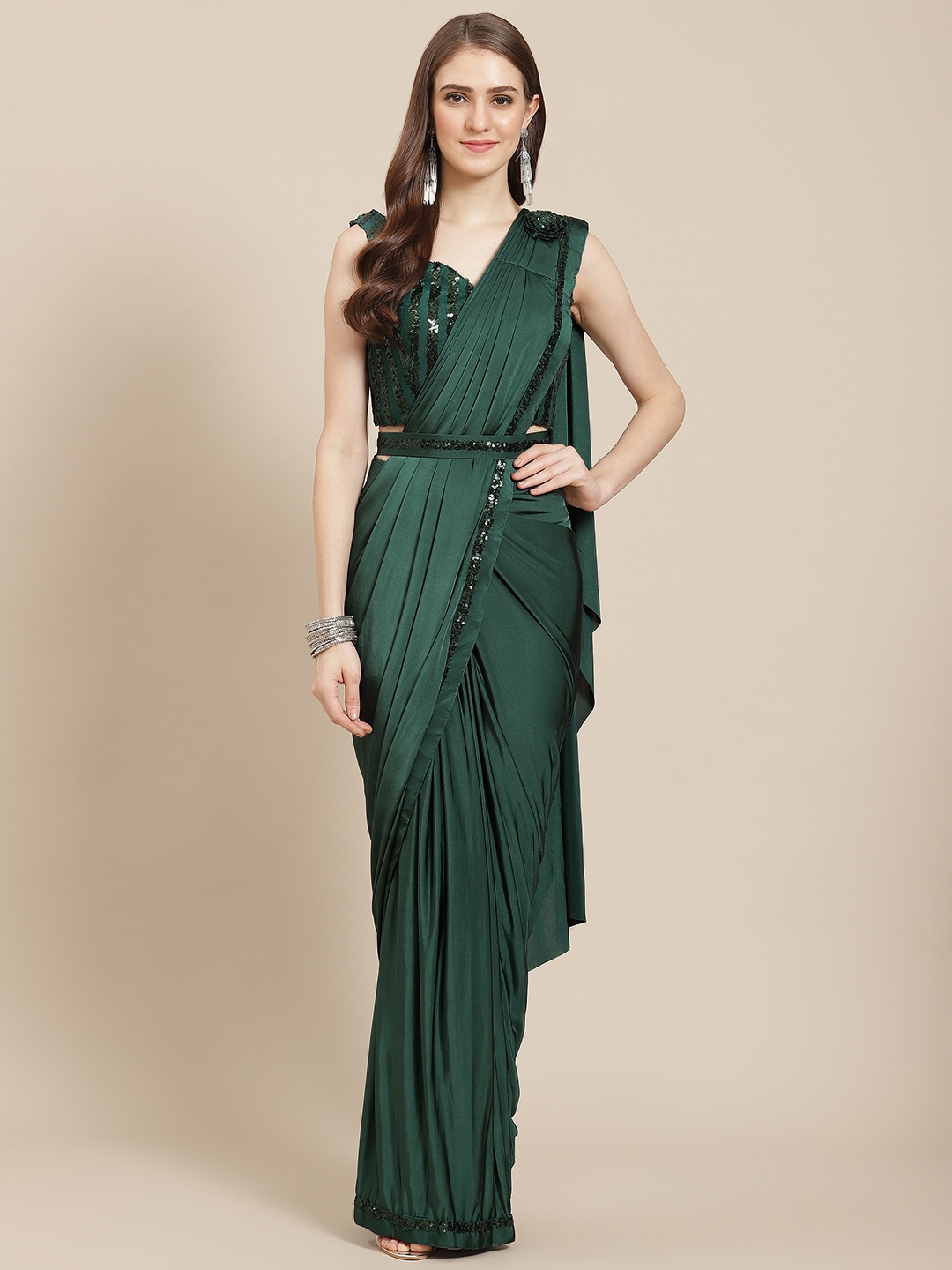 

Grancy Green Ready to Wear Saree