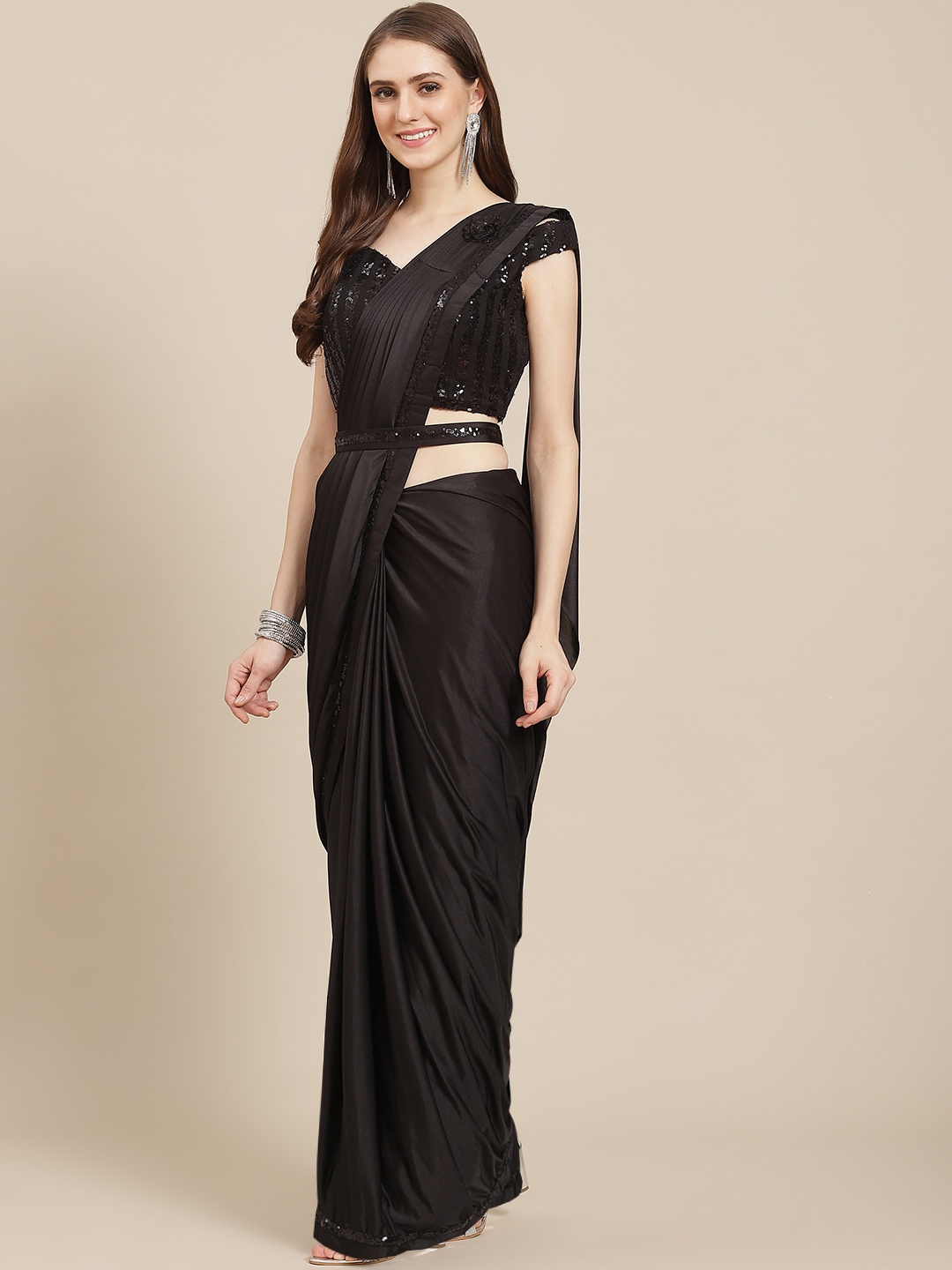

Grancy Black Ready to Wear Saree
