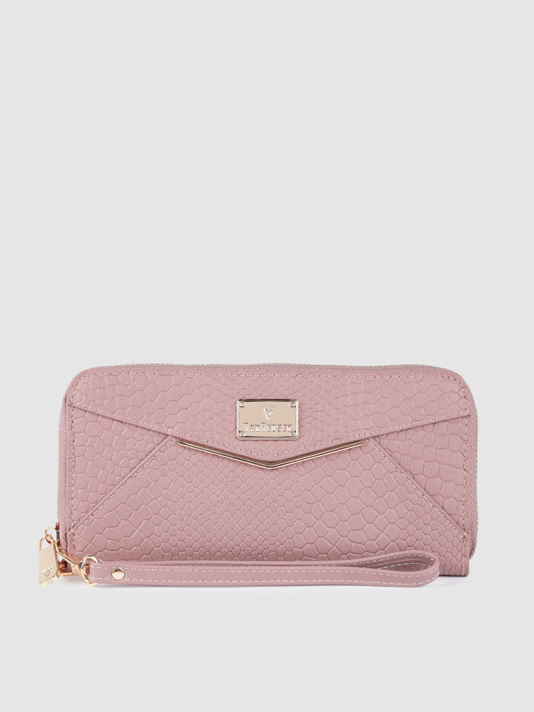 

Van Heusen Women Purple Animal Textured Zip Around Wallet
