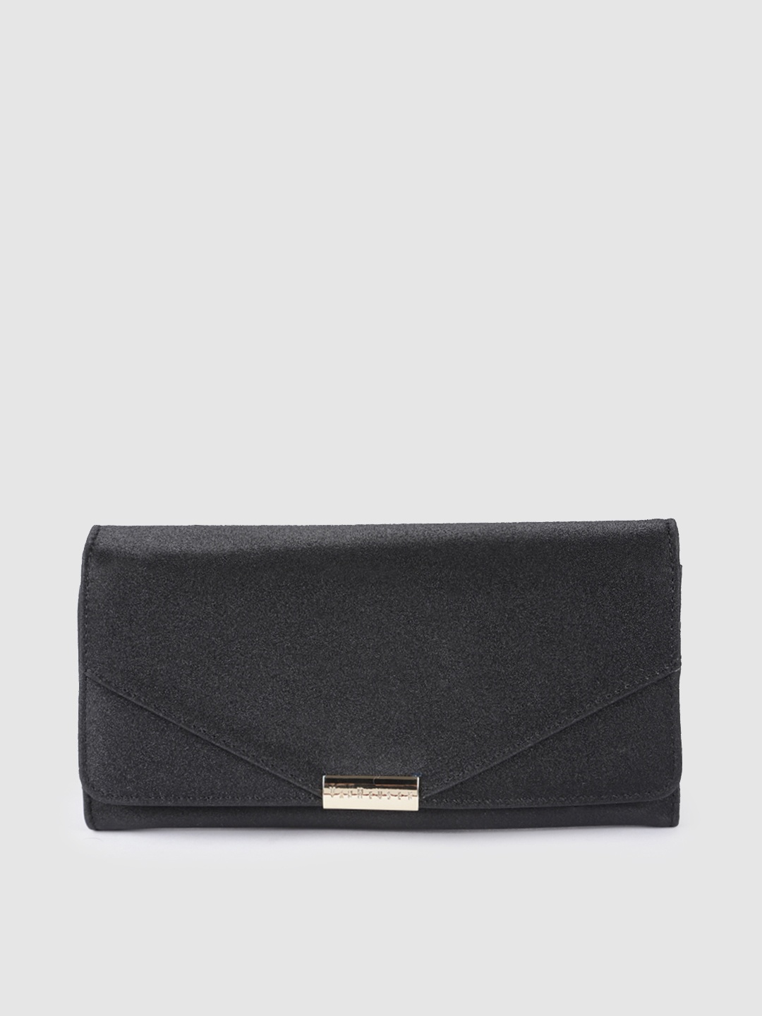 

Van Heusen Women Black Solid Three Fold Wallet