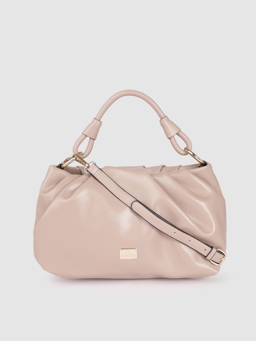 

Van Heusen Women Beige Solid Structured Shoulder Bag