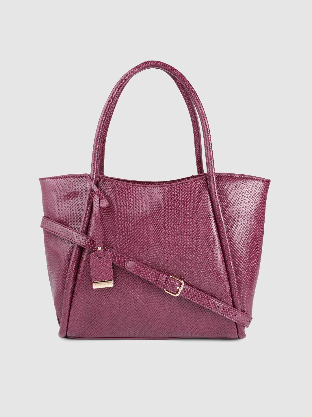 

Van Heusen Burgundy Animal Textured Structured Shoulder Bag