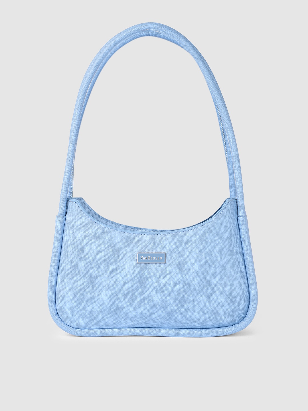 

Van Heusen Blue Solid Structured Shoulder Bag