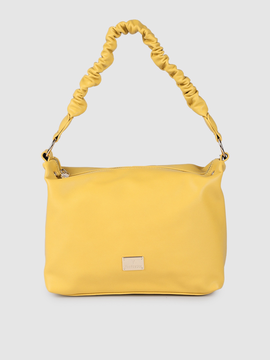 

Van Heusen Yellow Solid Hobo Bag