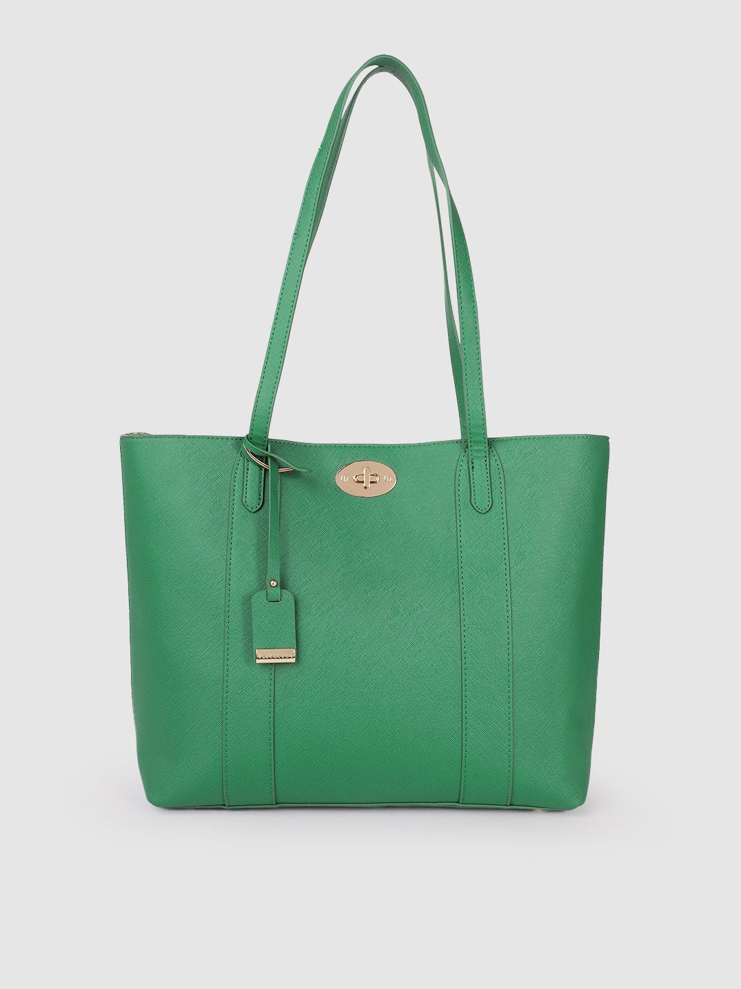 

Van Heusen Green Solid Structured Shoulder Bag