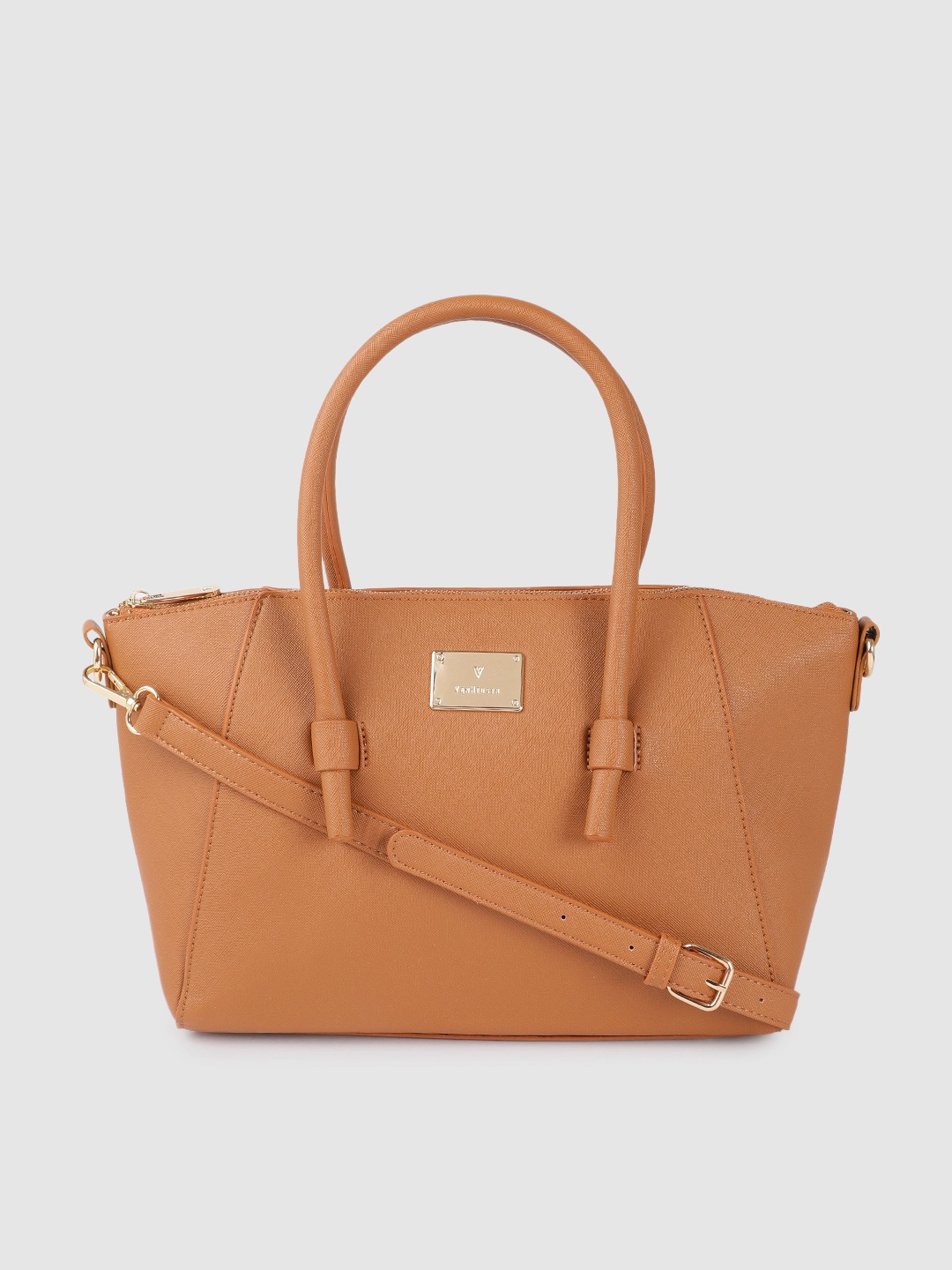 

Van Heusen Tan Brown Structured Handheld Bag