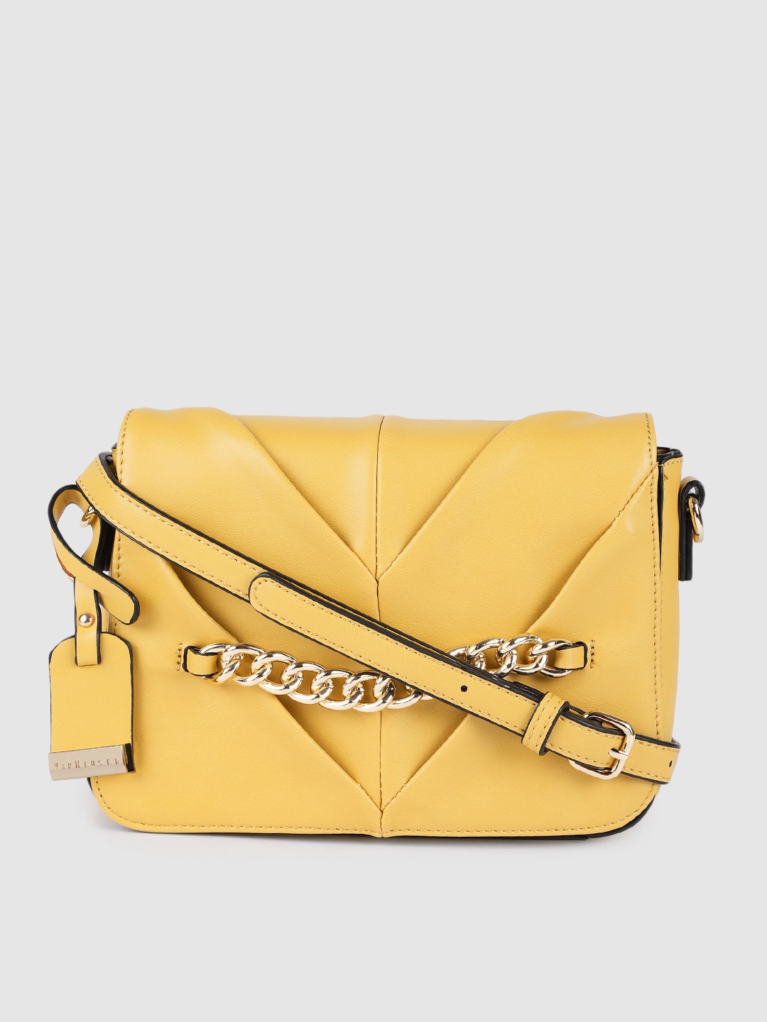 

Van Heusen Mustard Yellow Solid Sling Bag