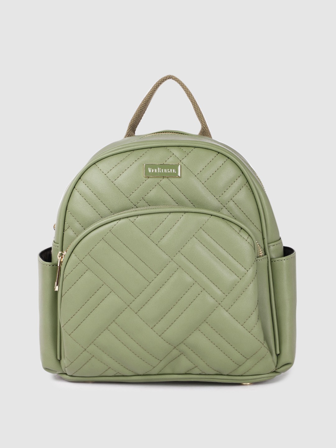 

Van Heusen Women Olive Green Solid Backpack