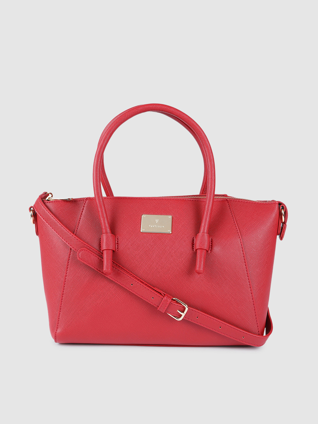 

Van Heusen Red Solid Handheld Bag