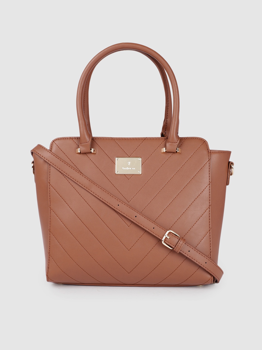 

Van Heusen Brown Textured Shoulder Bag