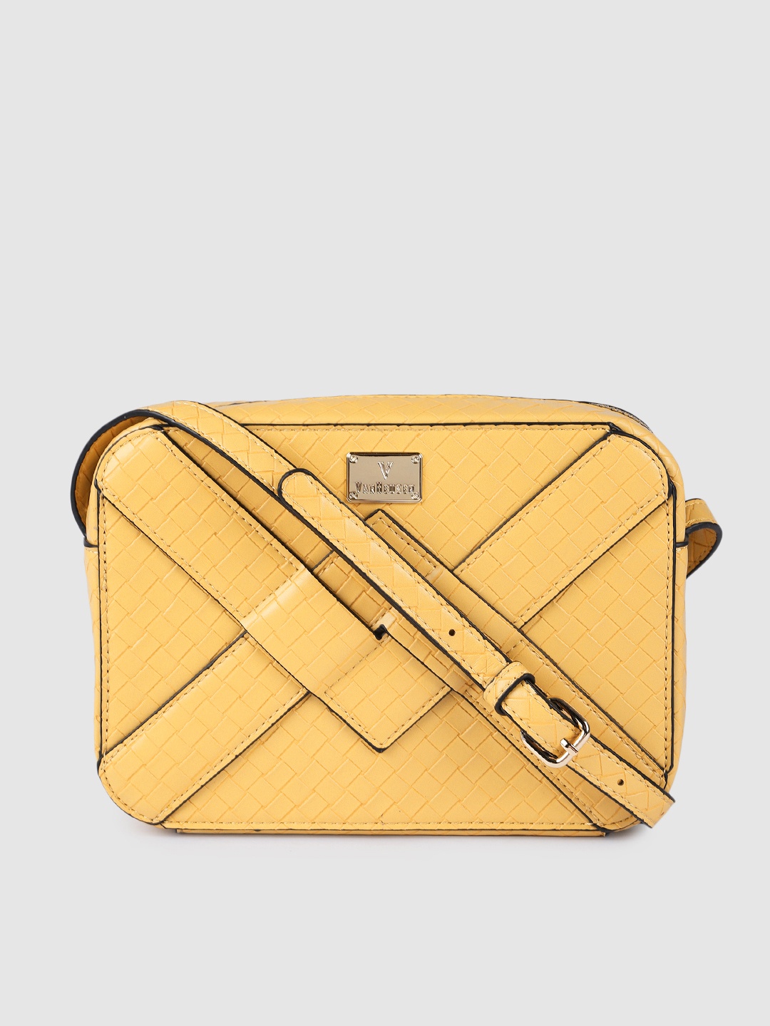 

Van Heusen Yellow Textured Sling Bag