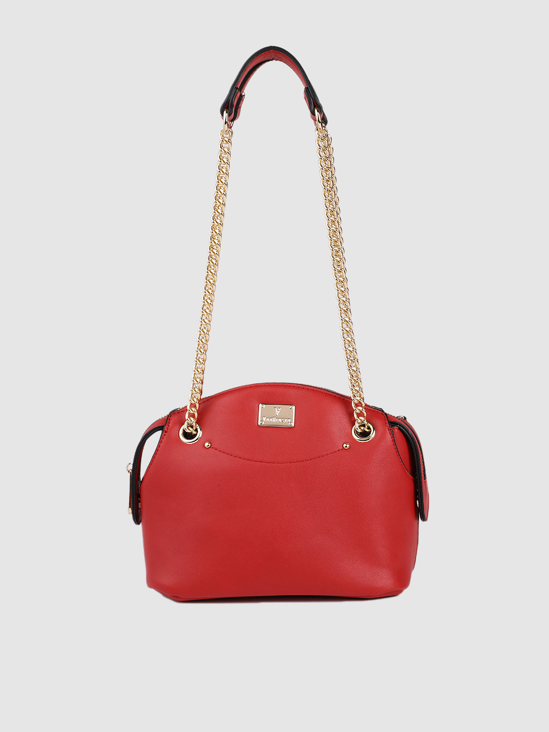 

Van Heusen Women Red Solid Structured Shoulder Bag