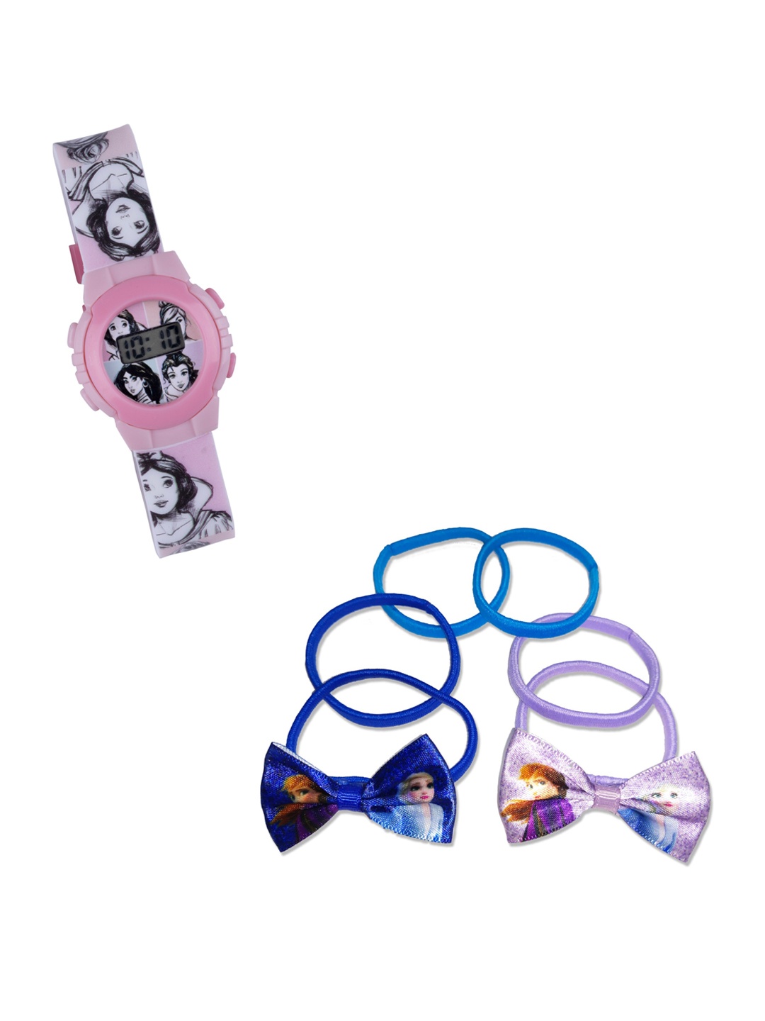 

Disney Girls Digital Watch and Hair Accessories Combo TRHA17710-1544, Pink