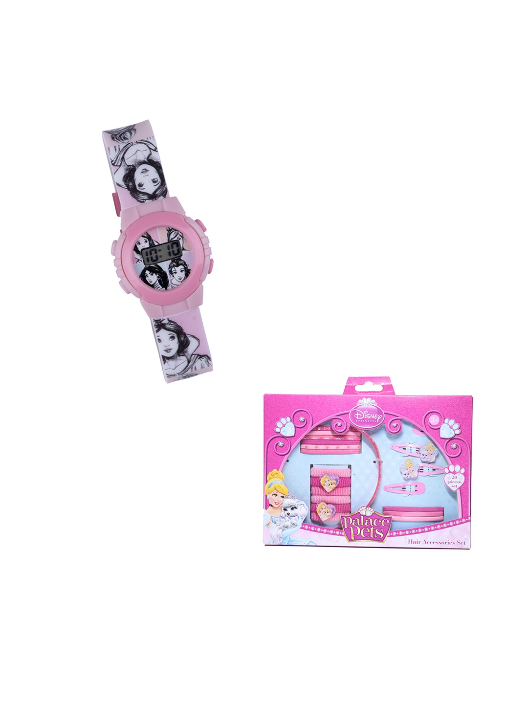 

Disney Minnie Projector Digital Watch and Hair Accessories Combo, Pink