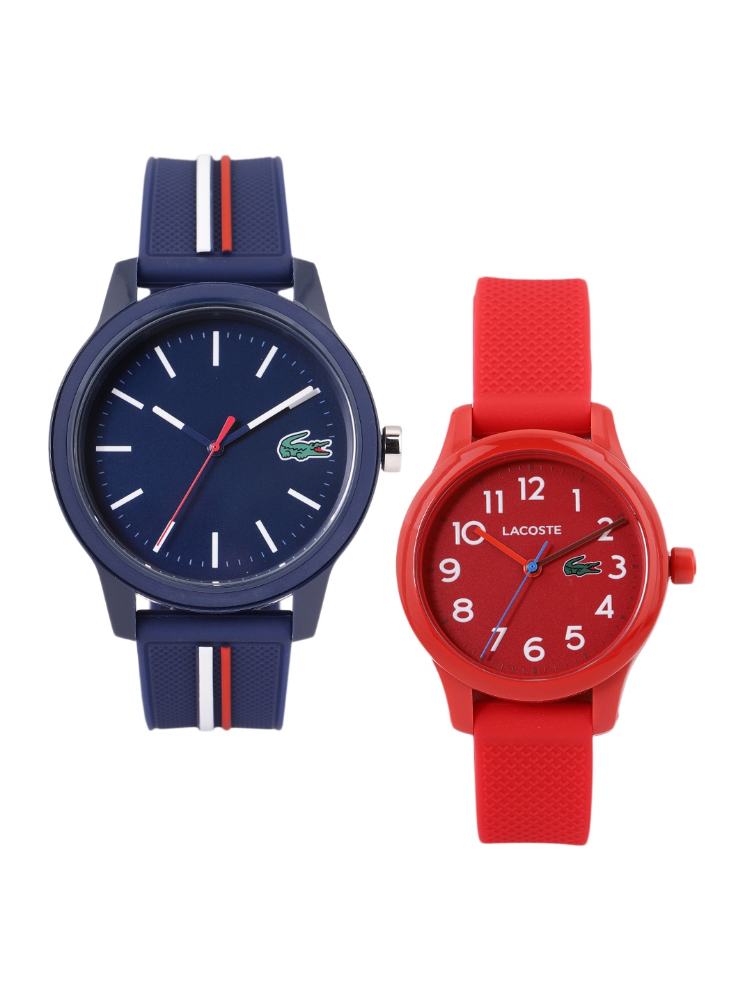 

Lacoste Set of 2 His & Her L.12.12 Quartz Blue & Red Watches 2070016, Navy blue