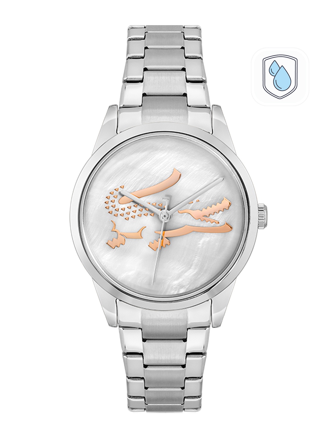 

Lacoste Women Grey Ladycroc Mini Mother of Pearl Dial & Straps Analogue Watch 2001214