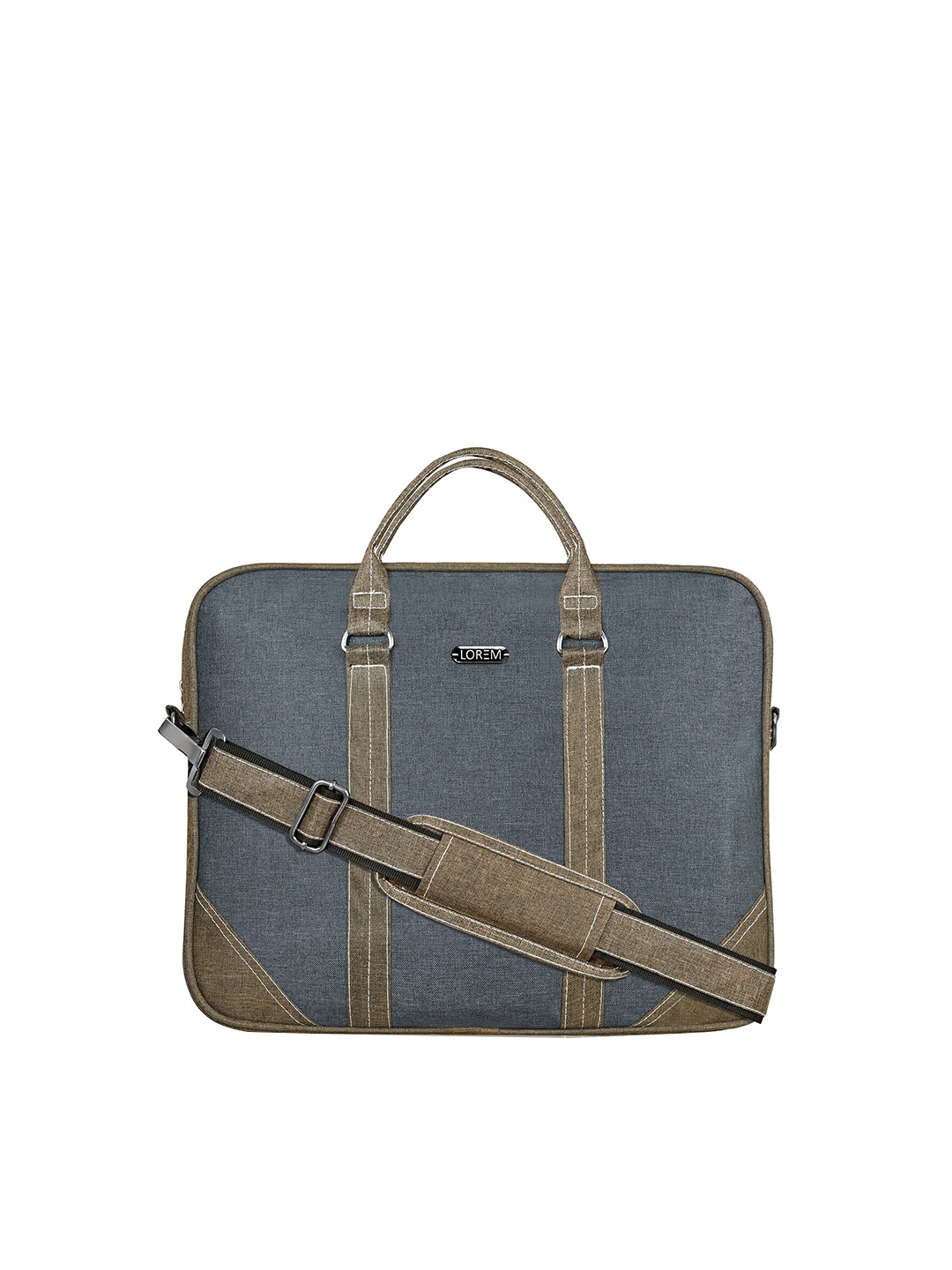 

LOREM Unisex Blue & Green Textured Laptop Bag