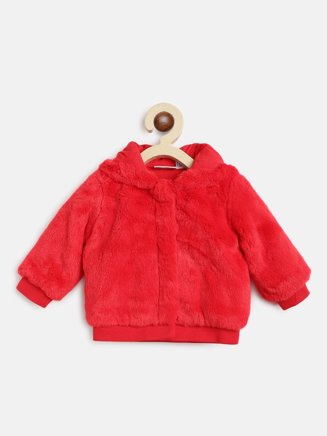 

Chicco Girls Red Solid Insulator Hood Bomber Jacket