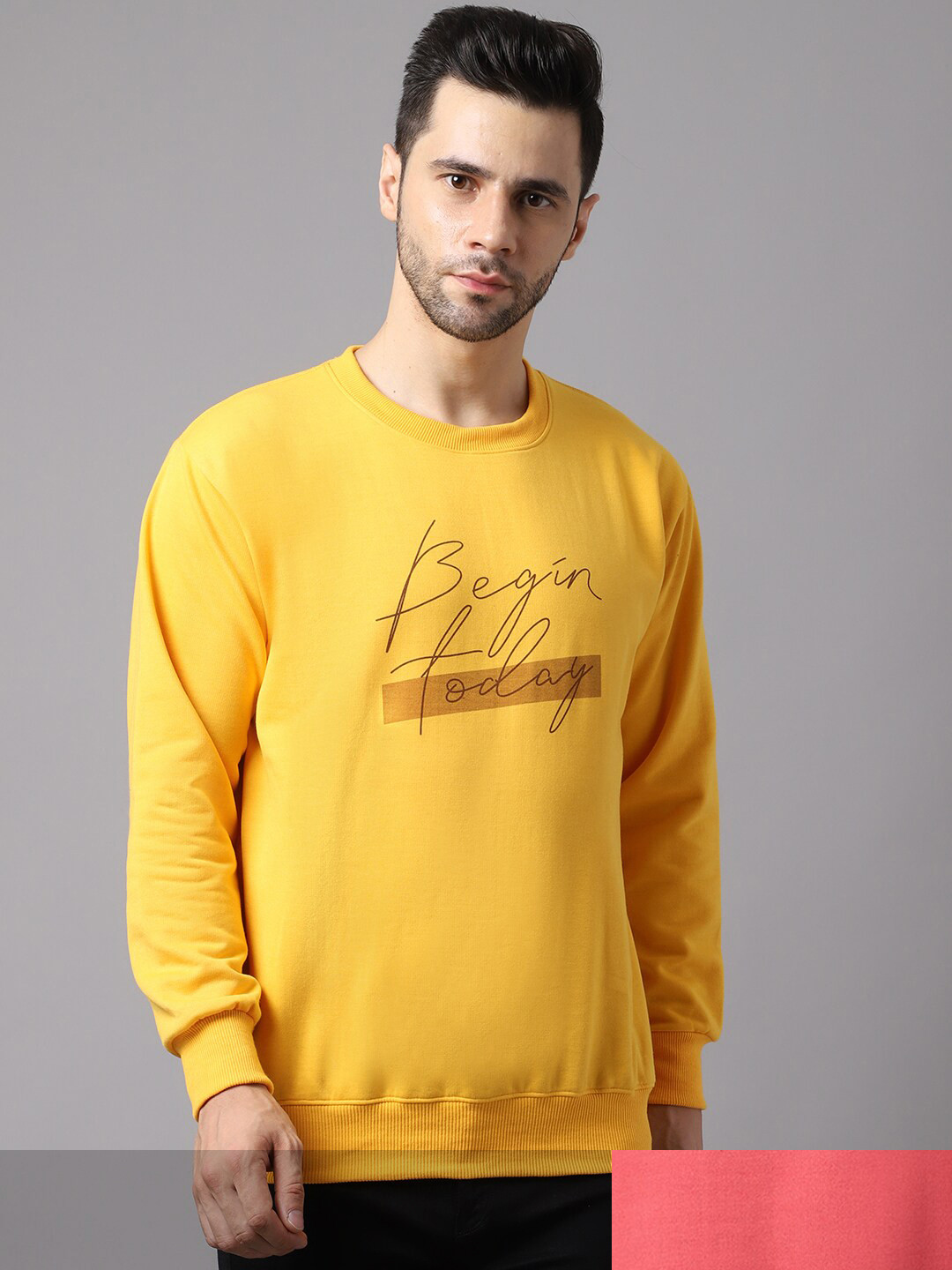 

VIMAL JONNEY Men Pack of 2 Sweatshirt, Yellow