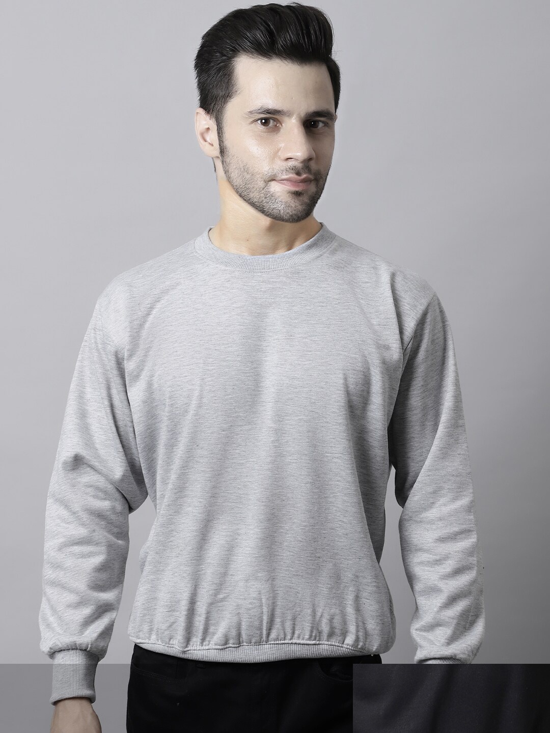 

MACK JONNEY Pack of 2 Men Round Neck Sweatshirt, Grey