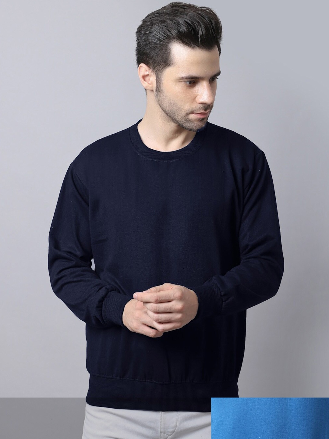 

MACK JONNEY Men Navy Blue Pack Of 2 Sweatshirt