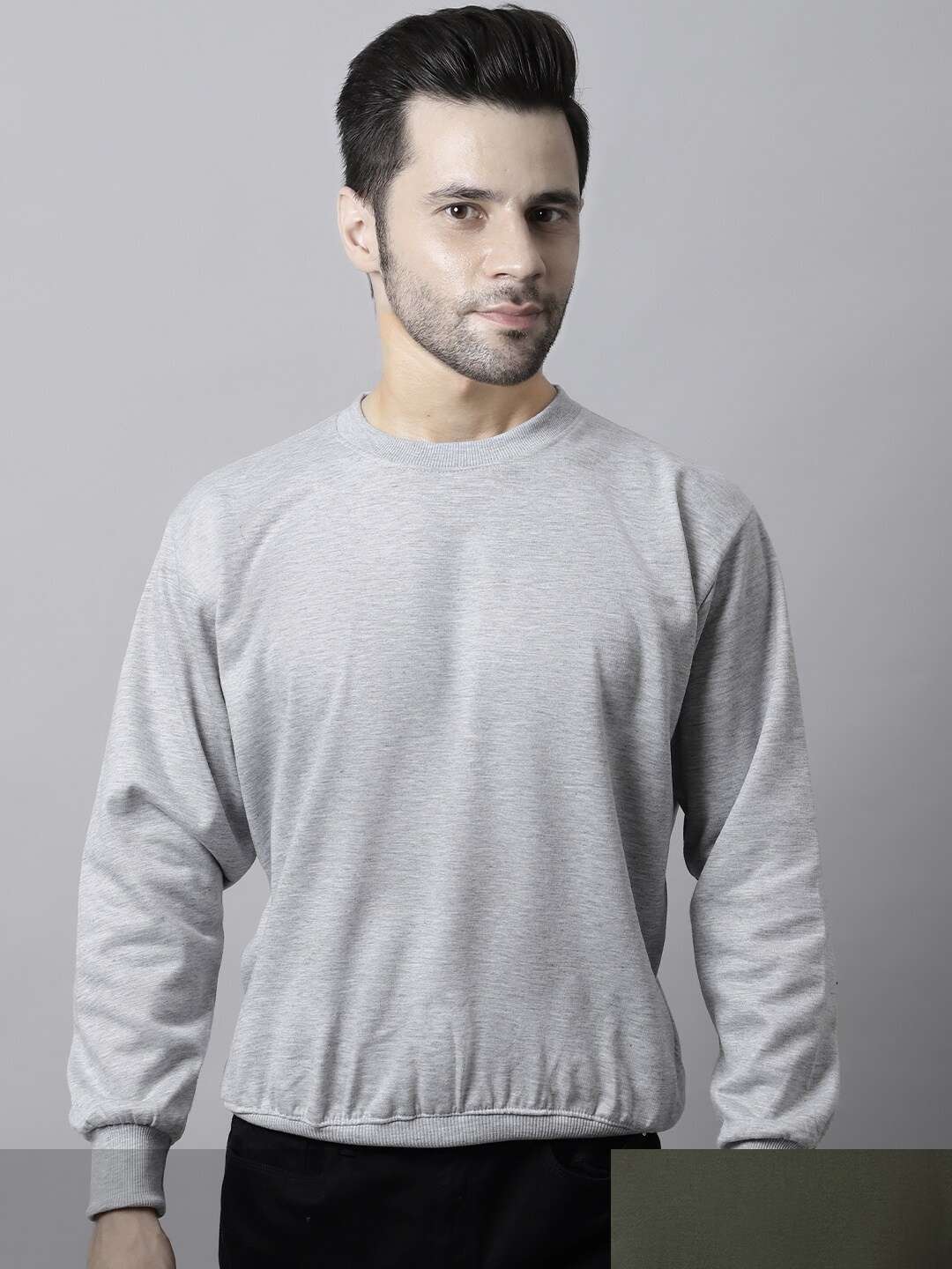 

VIMAL JONNEY Pack Of 2 Men Grey Sweatshirt