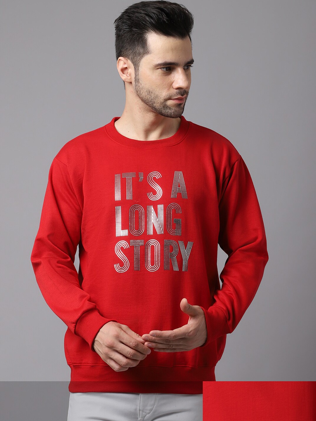 

MACK JONNEY Men Pack of 2 Red Printed Sweatshirt