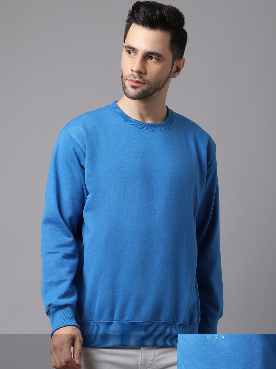 

MACK JONNEY Men Blue Printed Pack Of 2 Fleece Sweatshirt