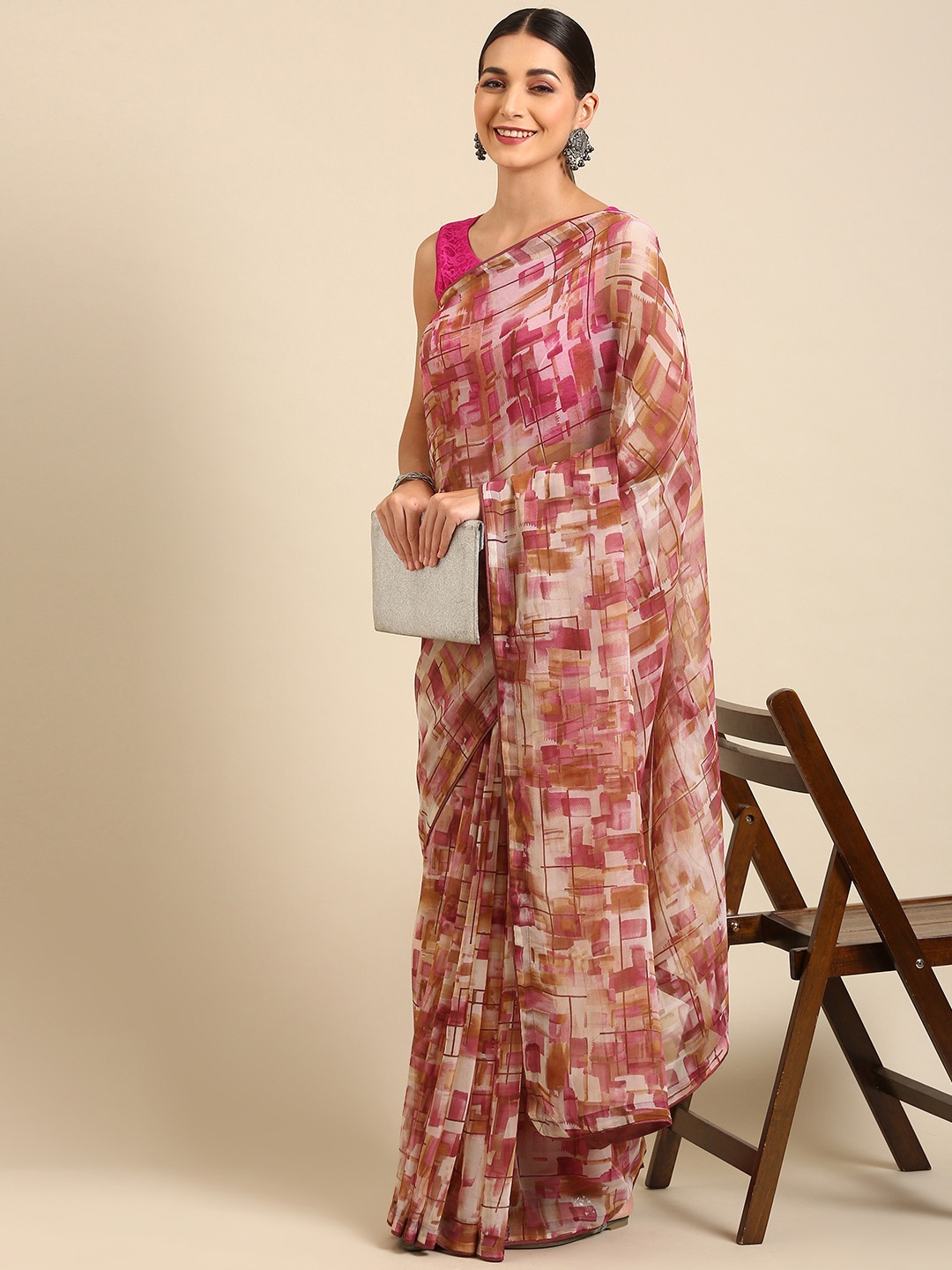 

Pothys Woman Pure Chiffon Saree, Multi